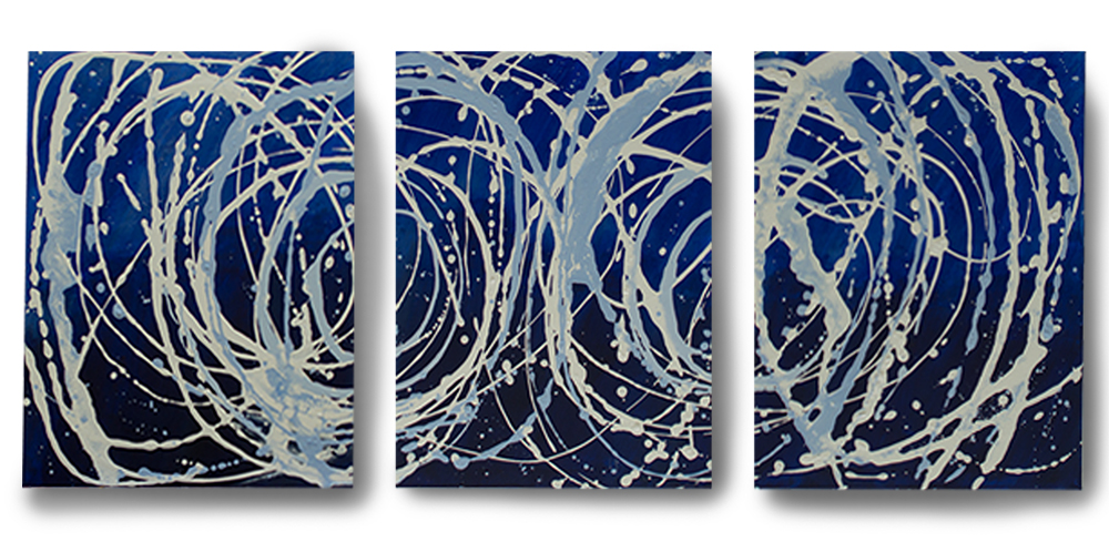 Blue Wave Abstract Acrylic painting