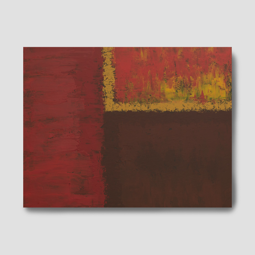 Red Division Acrylic Painting abstract art